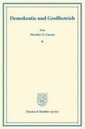 Demokratie und Großbetrieb.