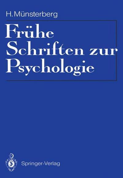 Frühe Schriften zur Psychologie