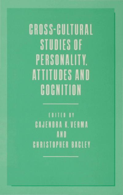Cross-Cultural Studies of Personality, Attitudes and Cognition