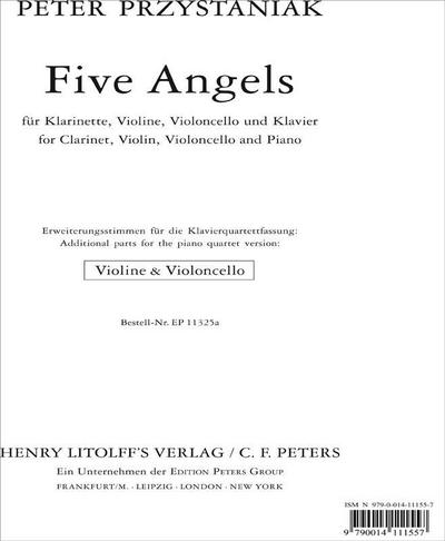 Five Angels, Begleitstimmen Violine II + Violoncello