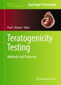 Teratogenicity Testing: Methods and Protocols