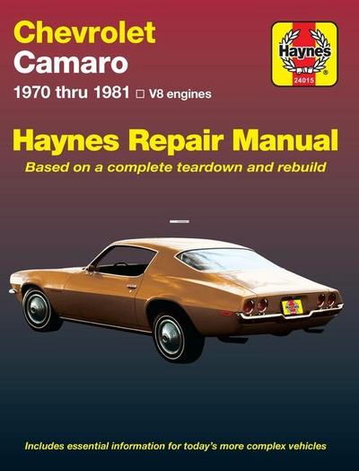 Chevrolet Camero V8 Repair Manual