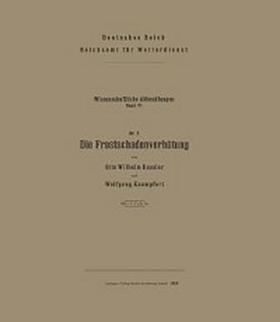 Die Frostschadenverhütung
