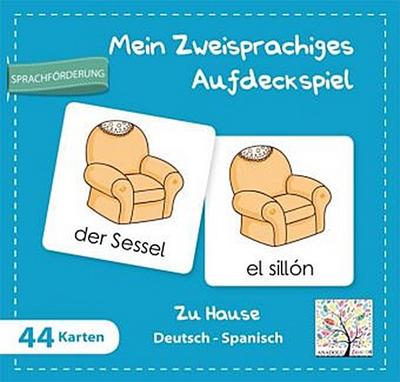 Mein zweisprachiges Aufdeckspiel, Zu Hause Deutsch-Spanisch (Kinderspiel)