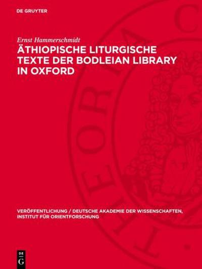 Äthiopische liturgische Texte der Bodleian Library in Oxford