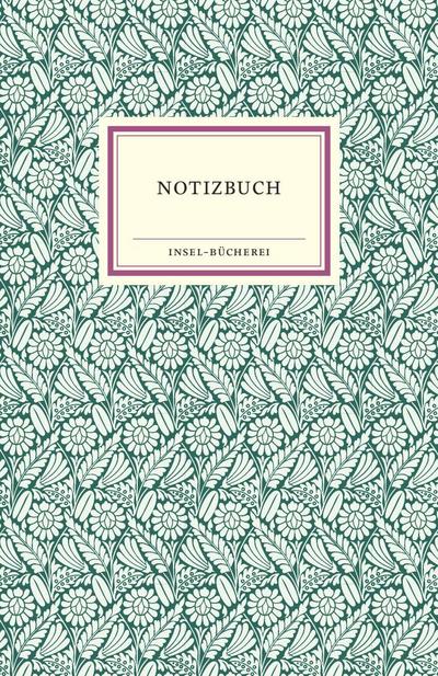 Notizbuch Insel-Bücherei »Blumendekor waldgrün«