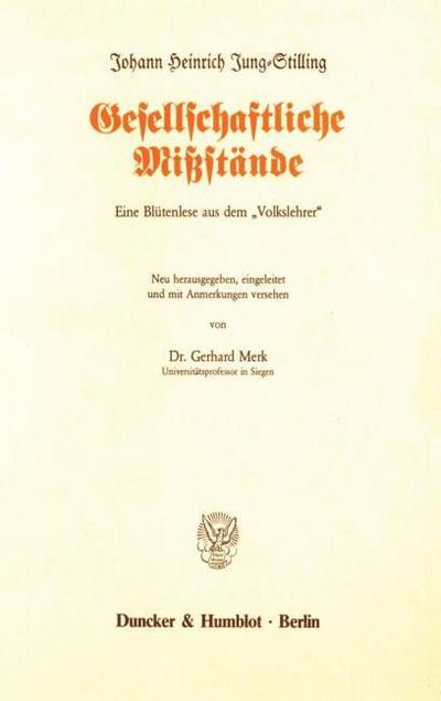 Gesellschaftliche Mißstände.