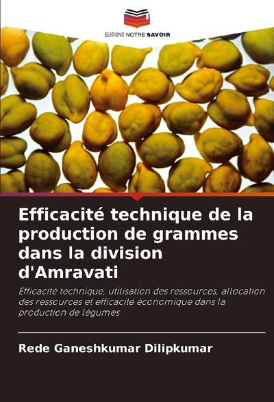 Efficacité technique de la production de grammes dans la division d’Amravati