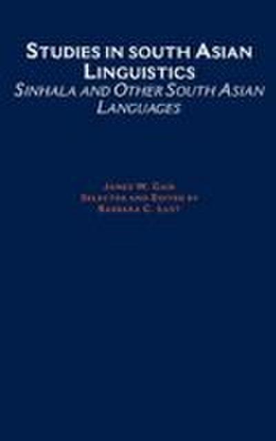 Studies in South Asian Linguistics