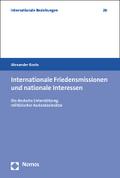 Internationale Friedensmissionen und nationale Int