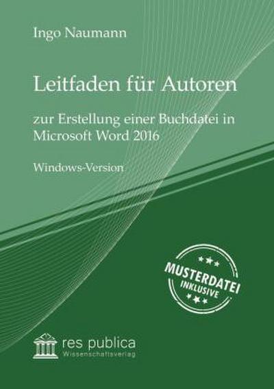 Leitfaden für Autoren zur Erstellung einer Buchdatei in Microsoft Word 2016
