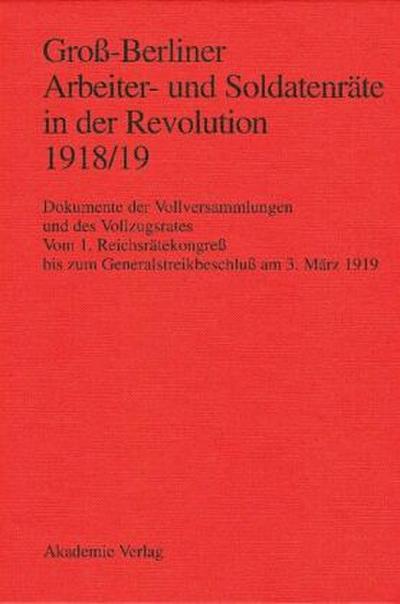 Groß-Berliner Arbeiter- und Soldatenräte in der Revolution 1918/19