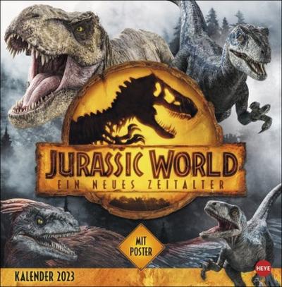 Jurassic World Broschurkalender 2023. Packende Fotos aus "Jurassic World: Ein neues Zeitalter" in einem großen Kalender zum Eintragen. Übersichtlicher Wandplaner und Blickfang.