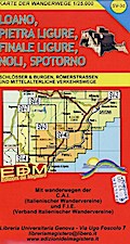 Loano, Pietra Ligure, Finale Ligure, Noli, Spotorno: Carta dei sentieri. Castelli, fortificazioni, vie romane e medioevali. Schlösser & Burgen, ... Verkehrswege. Mit Wanderwegen der CAI und FIE