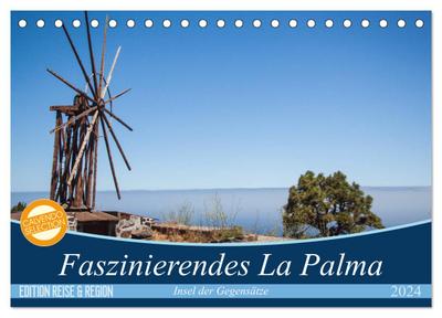 Faszinierendes La Palma (Tischkalender 2024 DIN A5 quer), CALVENDO Monatskalender