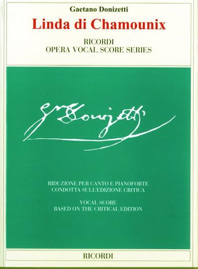 G. Donizetti : Linda Di ChamounixCanto (O Voce Recit) E Pianoforte