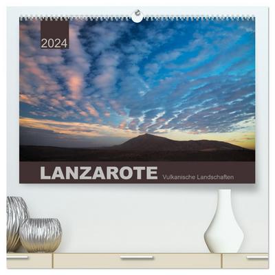 LANZAROTE Vulkanische Landschaften (hochwertiger Premium Wandkalender 2024 DIN A2 quer), Kunstdruck in Hochglanz
