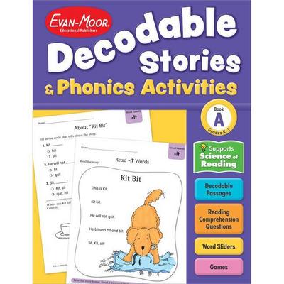 Decodable Stories and Phonics Activities, Book A, Grades K-1