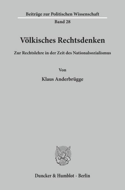 Völkisches Rechtsdenken.