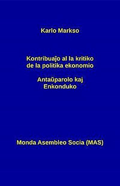 Kontribuajo al la kritiko de la politika ekonomio