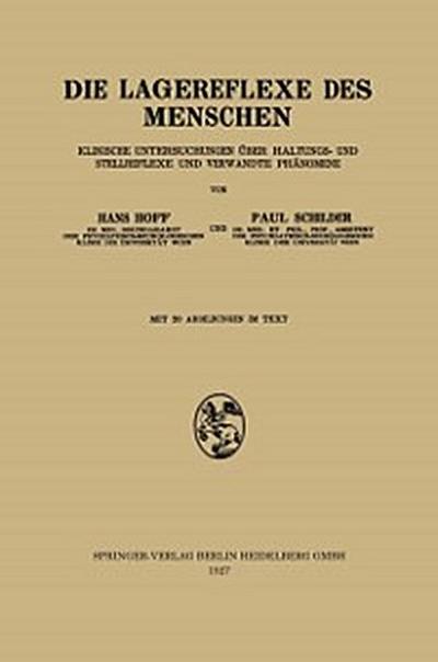 Die Lagereflexe des Menschen