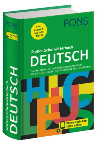 PONS Großes Schulwörterbuch Deutsch, m.  Buch, m.  Online-Zugang