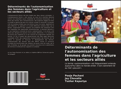 Déterminants de l’autonomisation des femmes dans l’agriculture et les secteurs alliés
