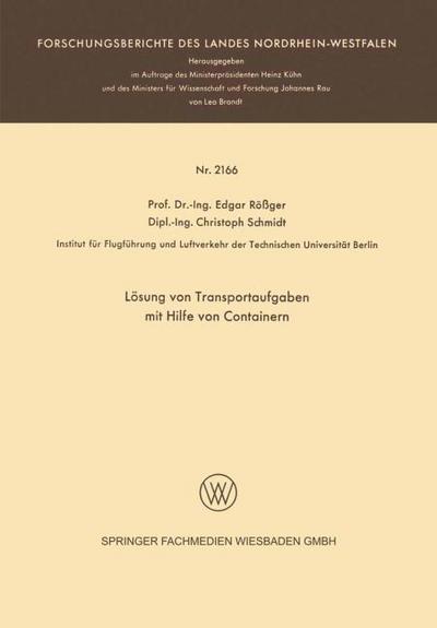 Lösung von Transportaufgaben mit Hilfe von Containern