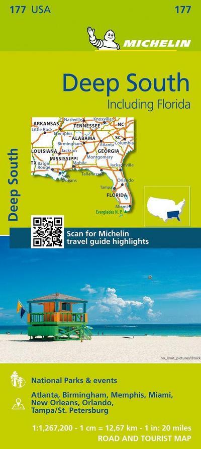 Michelin USA Deep South Including Florida Map 177
