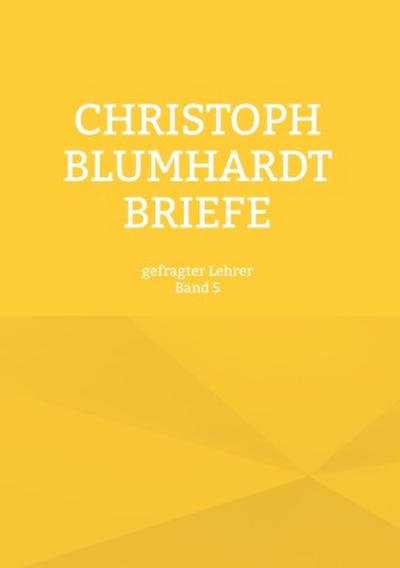 Christoph Blumhardt Briefe
