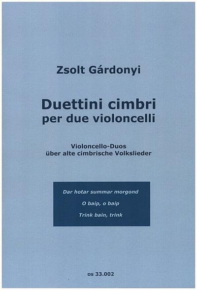 Duettini cimbriper due violoncelli