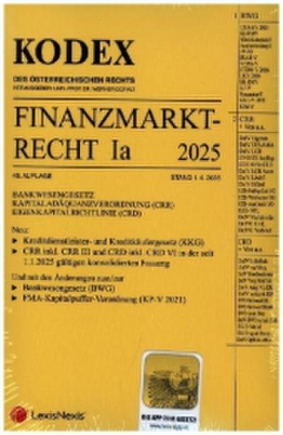 KODEX Finanzmarktrecht Band Ia + Ib 2025 - inkl. App