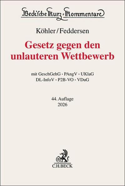 Gesetz gegen den unlauteren Wettbewerb. UWG