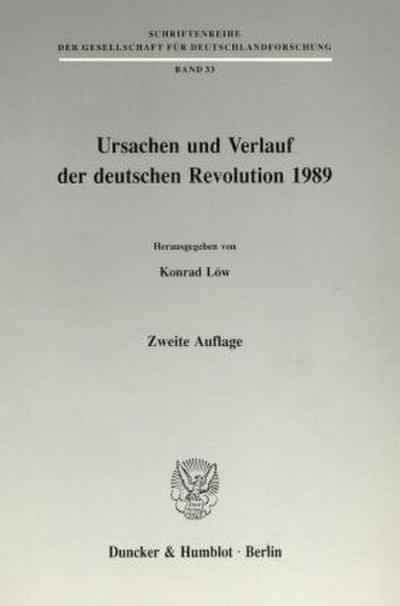Ursachen und Verlauf der deutschen Revolution 1989.