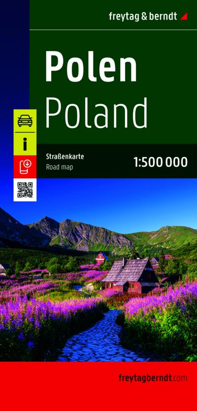 Polen, Straßenkarte 1:500.000, freytag & berndt