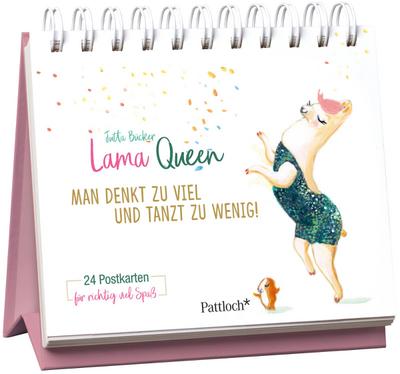 Lama Queen - Man denkt zu viel und tanzt zu wenig!: 24 Postkarten für richtig viel Spaß