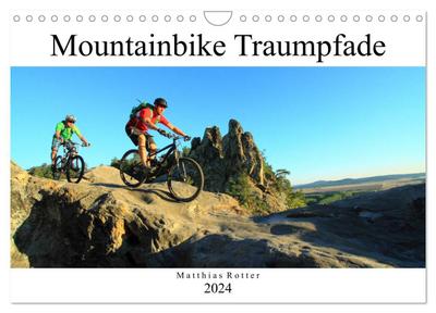 Mountainbike Traumpfade (Wandkalender 2024 DIN A4 quer), CALVENDO Monatskalender