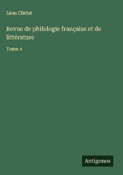 Revue de philologie française et de littérature
