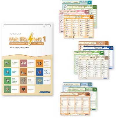 Mein Blitzheft 1 und Meine Blitzlesekarten Set 1-3 mit Stift "Alles in einem"
