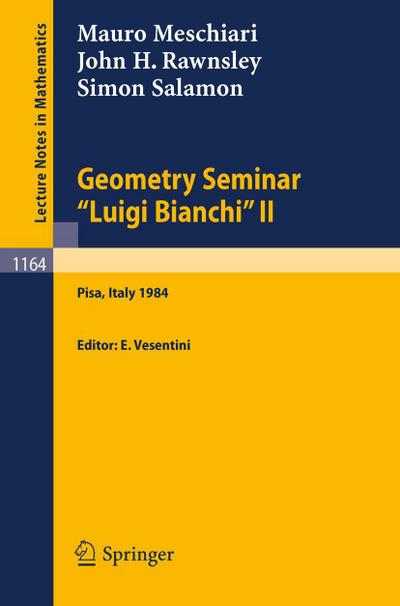 Geometry Seminar "Luigi Bianchi" II - 1984