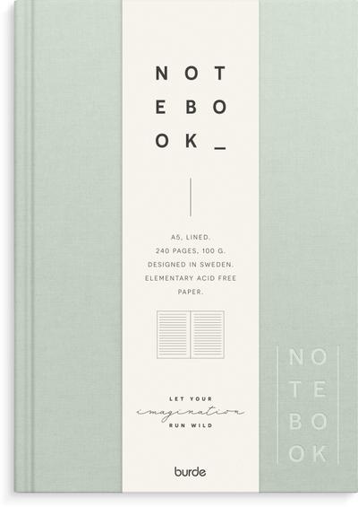 Burde Notizbuch Textil grün liniert A5