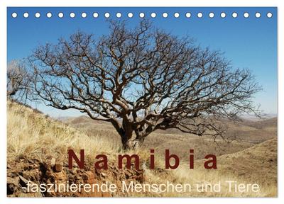 Namibia - faszinierende Menschen und Tiere (Tischkalender 2024 DIN A5 quer), CALVENDO Monatskalender