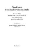 Festschrift für Bernd Schünemann zum 70. Geburtsta