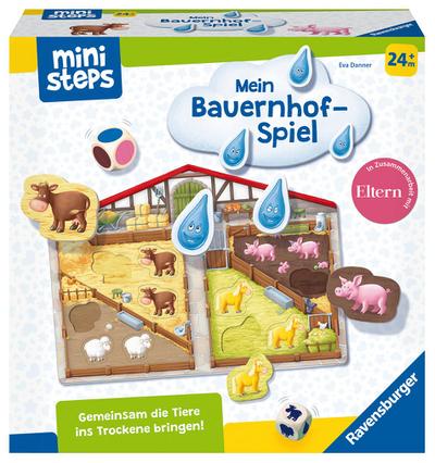 Ravensburger ministeps 4173 Unser Bauernhof-Spiel, Erstes Spiel rund um Tiere, Farben und Formen - Spielzeug ab 2 Jahre