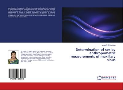 Determination of sex by anthropometric measurements of maxillary sinus