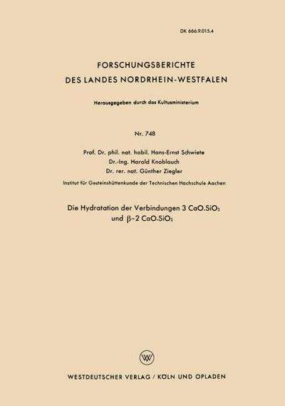 Die Hydratation der Verbindungen 3 CaO.SiO2 und -2 CaO.SiO2