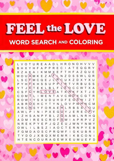 Feel the Love Word Search and Coloring