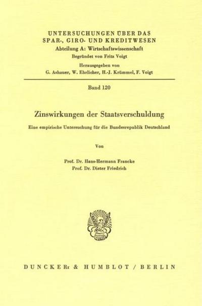 Zinswirkungen der Staatsverschuldung.