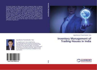 Inventory Management of Trading Houses in India - Jayeshkumar Pravinchandra Vora