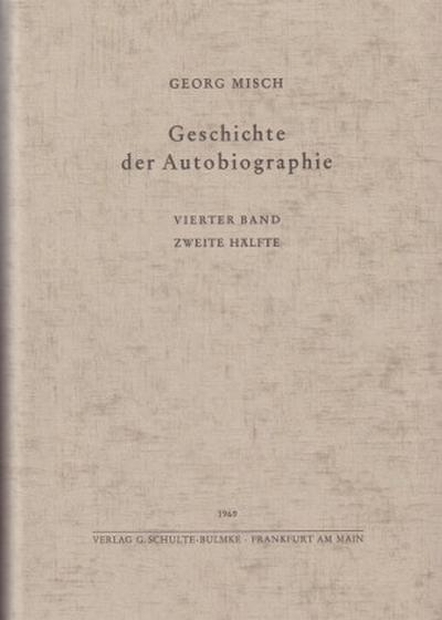 Geschichte der Autobiographie